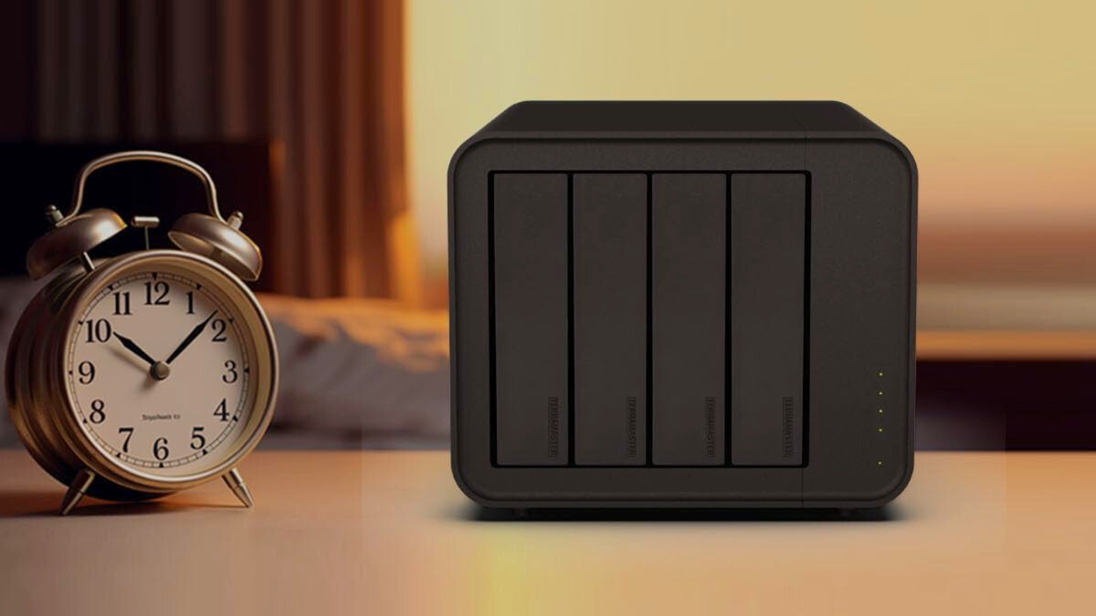 TERRAMASTER D4-320  next to clock