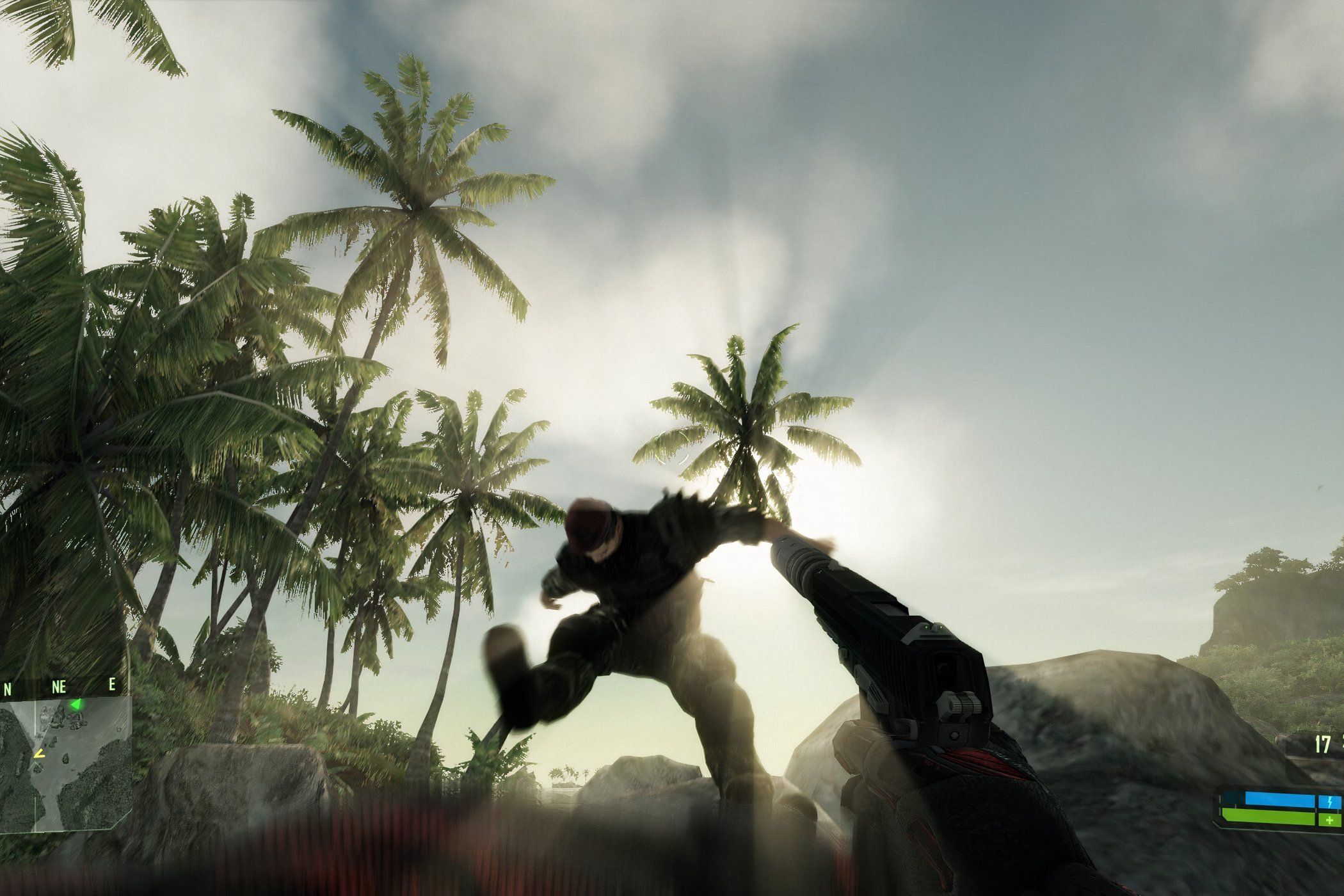 An image from the 2007 game Crysis.