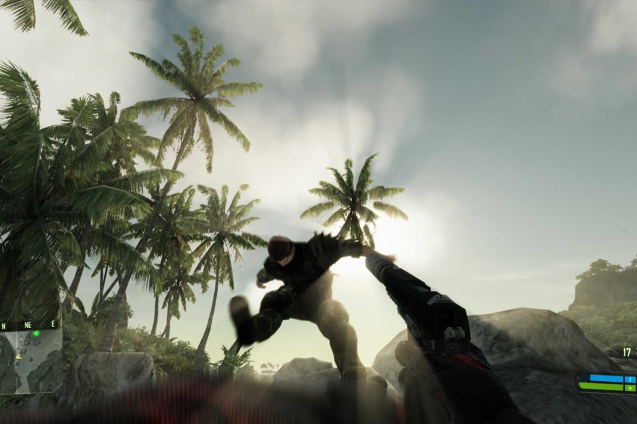 An image from the 2007 game Crysis.