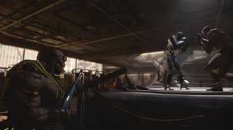 An image from Cyberpunk 2077, showing a boxing ring.