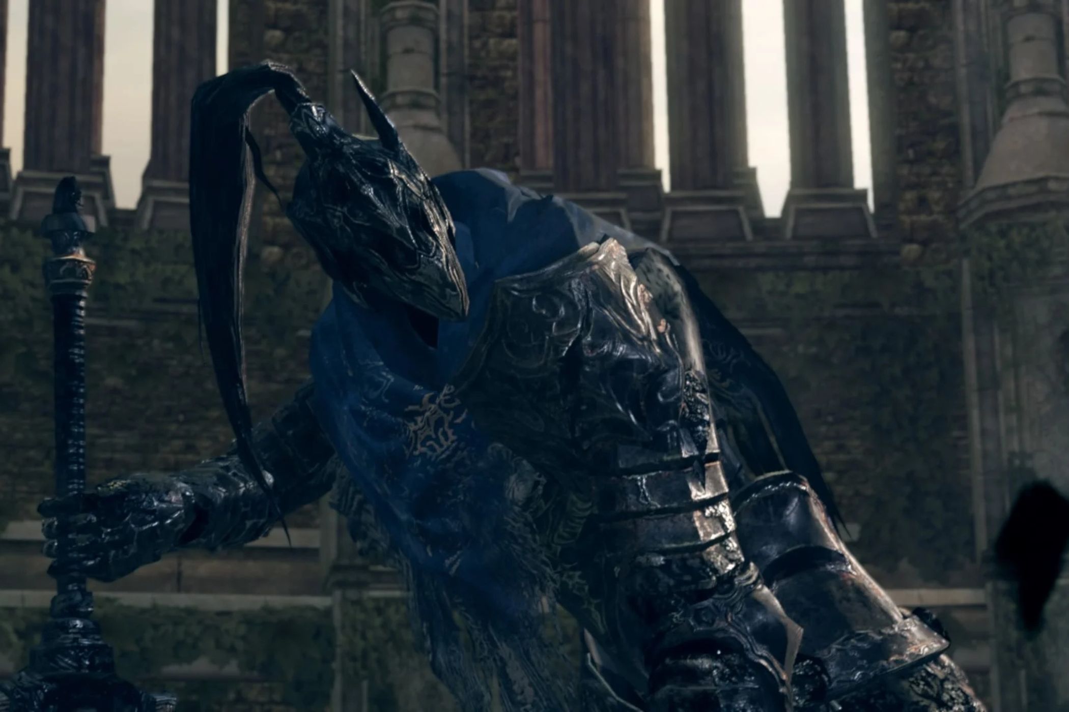 Dark Souls Artorias leaning on sword