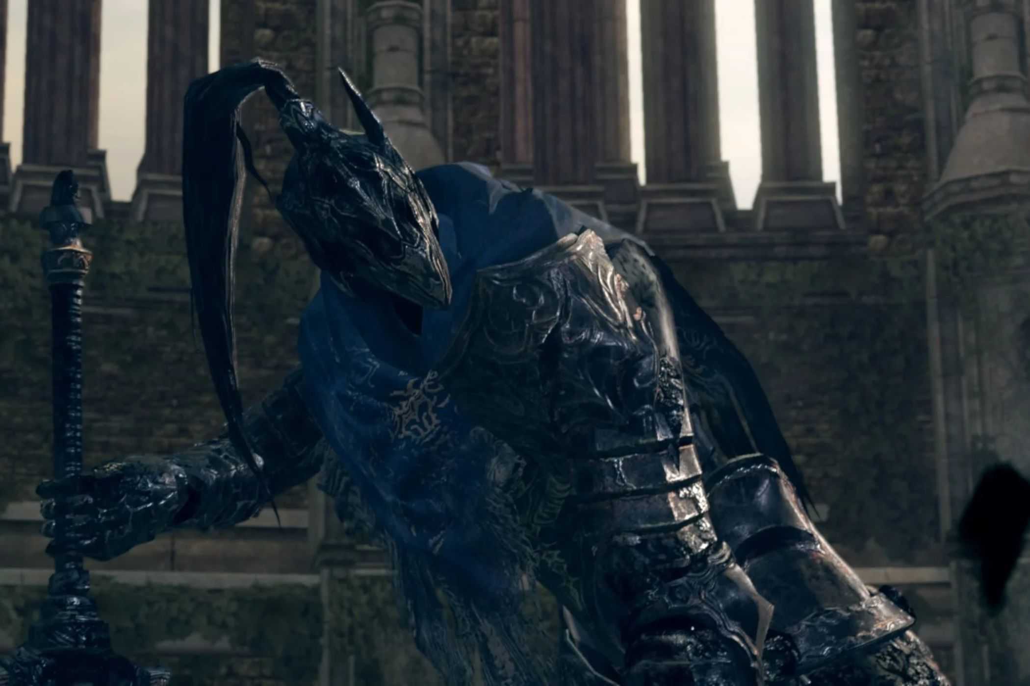 Dark Souls Artorias leaning on sword