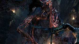 Bloodborne Blood Starved Beast screaming at hunter