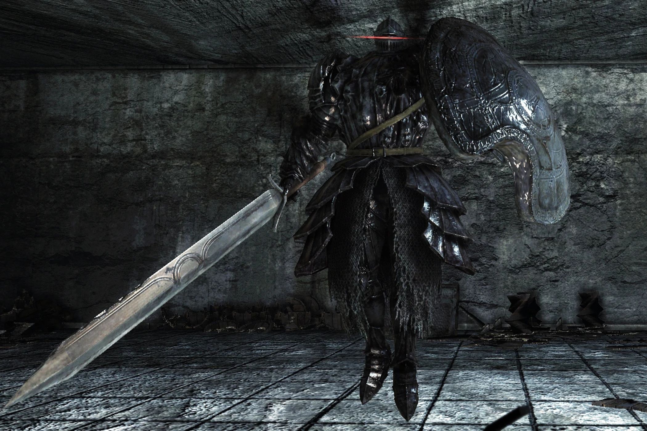 Dark Souls 2 Pursuer boss prepared in castle