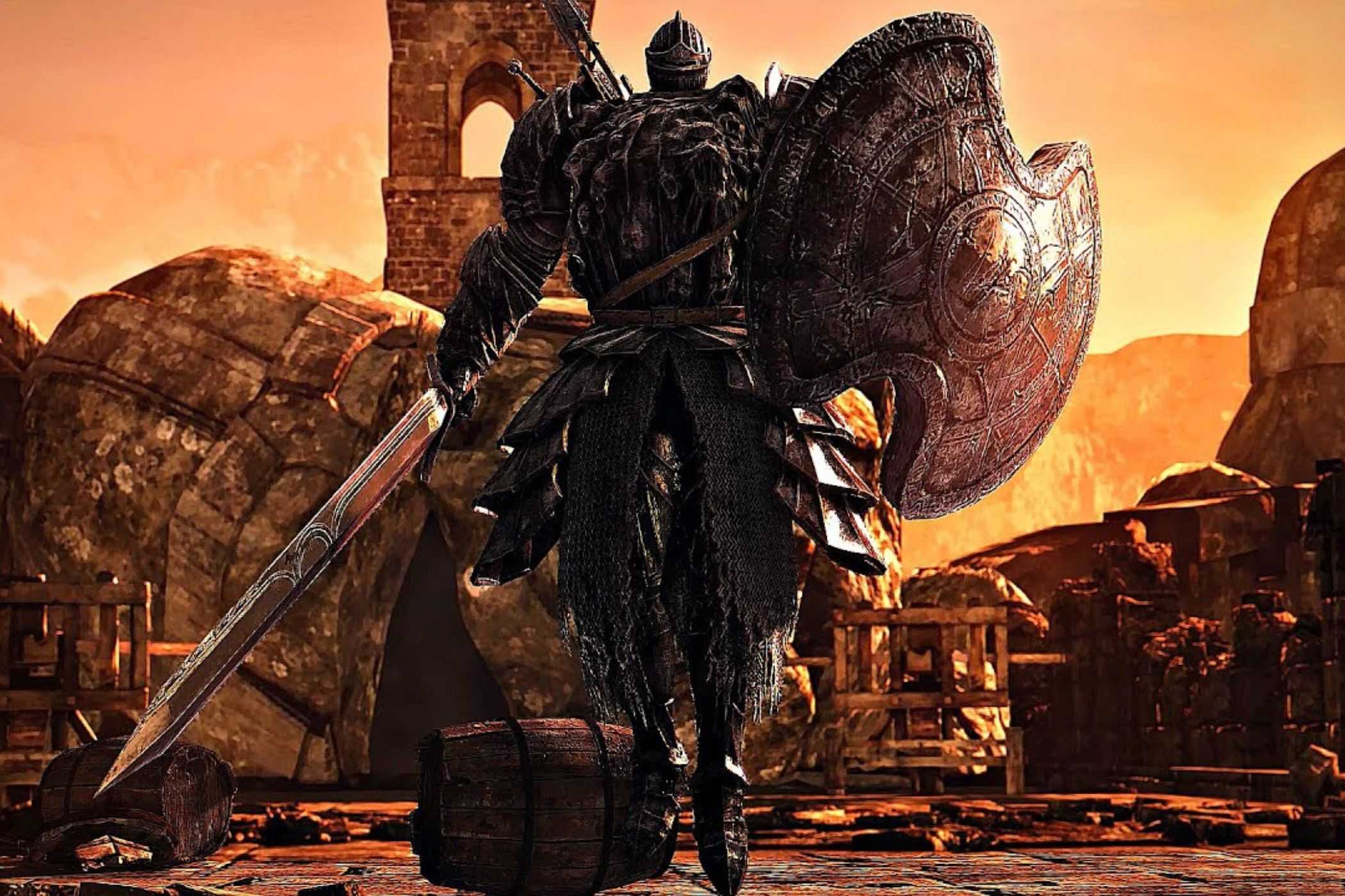 Dark Souls 2 Pursuer boss in ruins