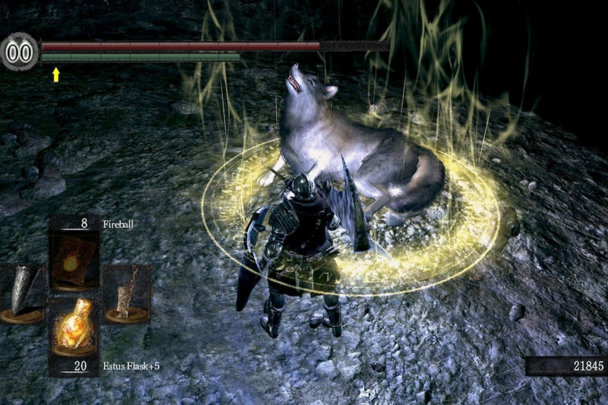 Dark Souls Sif trapped in magic circle