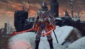 Elden Ring player holding bleed katanas