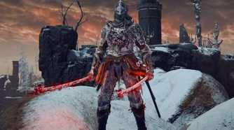 Elden Ring player holding bleed katanas