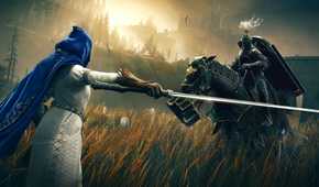 Elden Ring Shadow of the Erdtree Player fighting Knight