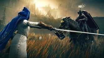 Elden Ring Shadow of the Erdtree Player fighting Knight