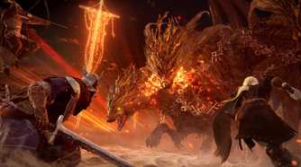 Elden RIng Nightreign players fighting cerberus boss