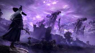 Elden Ring Nightreign player standing on cliff overlooking magic field
