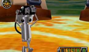 Chibi Robo carrying plug on head