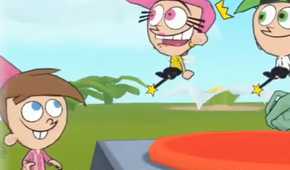 Fairly Oddparents Breakin Da Rules Timmy in field with fairies
