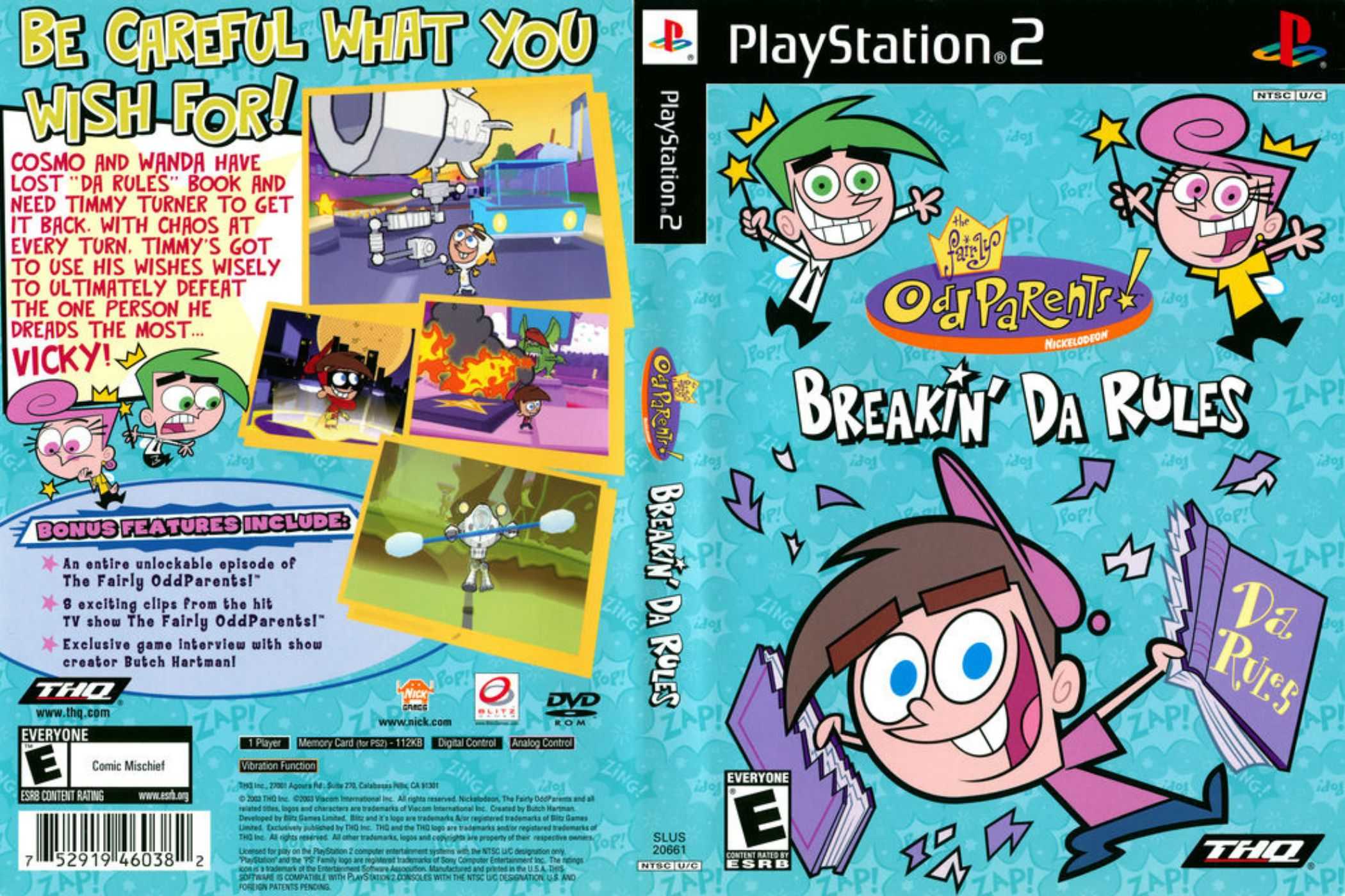 Fairly Oddparents Breakin Da Rules game cover