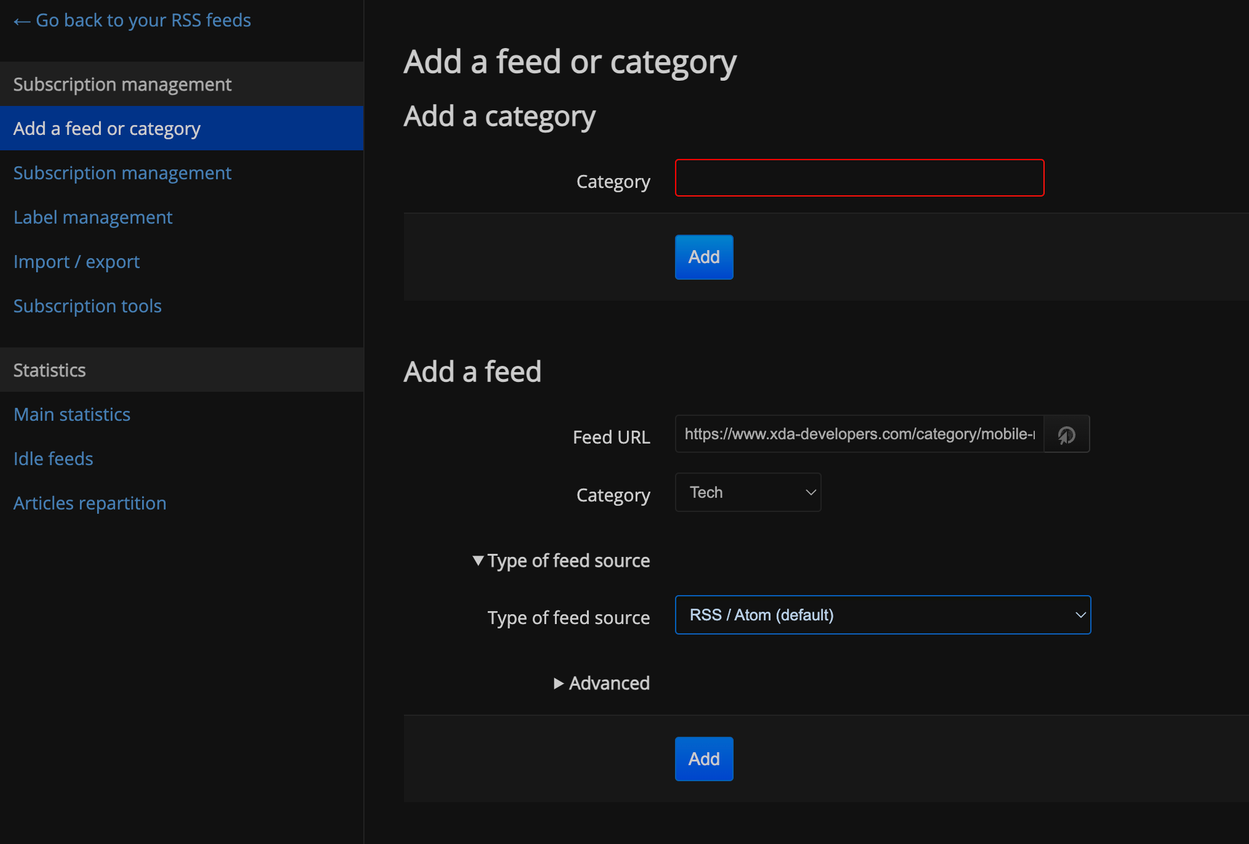 FreshRSS - add feed-1