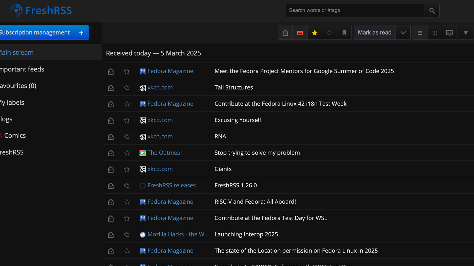 I self-hosted my own RSS reader to keep up with the news