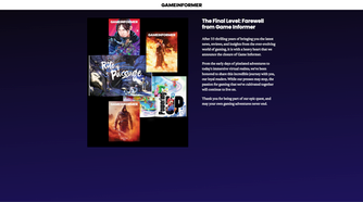 Game Informer website's farewell message