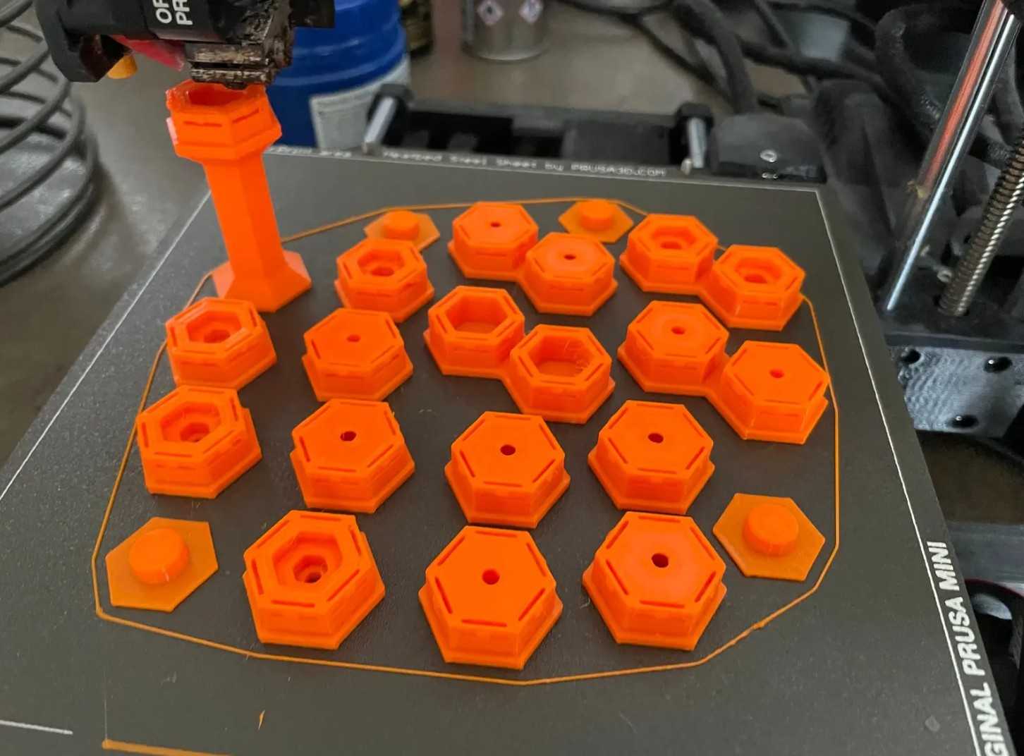 3D printed files of honeycomb storage wall