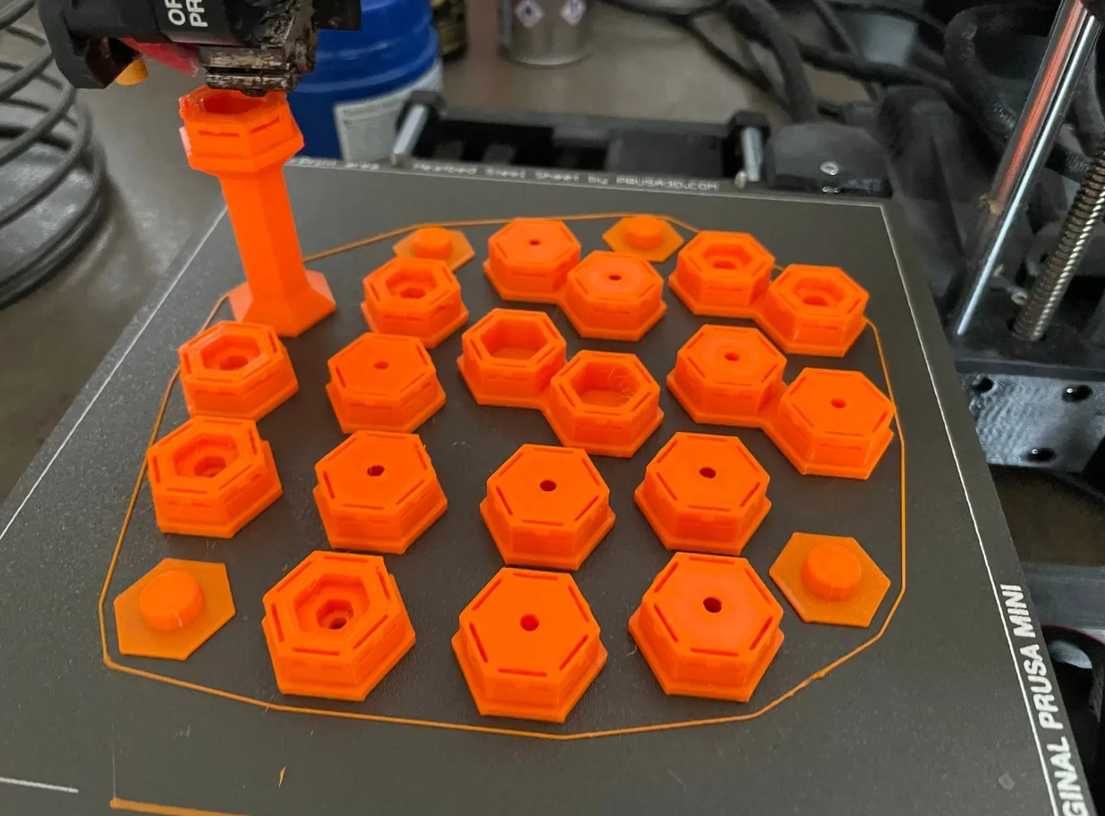 3D printed files of honeycomb storage wall