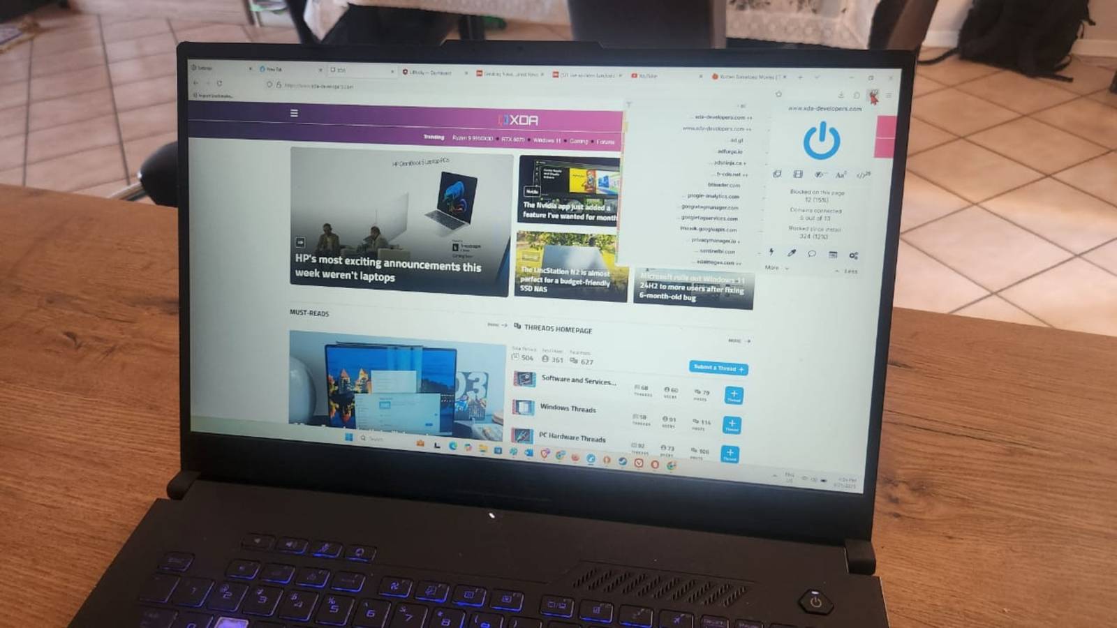 LibreWolf-on a laptop screen