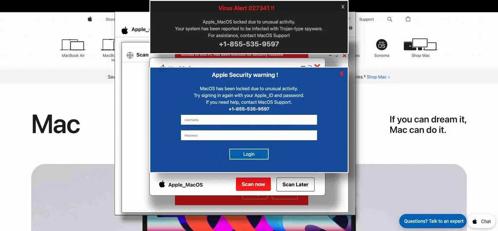 Picture of Mac users beware—this Windows phishing scam is coming for you