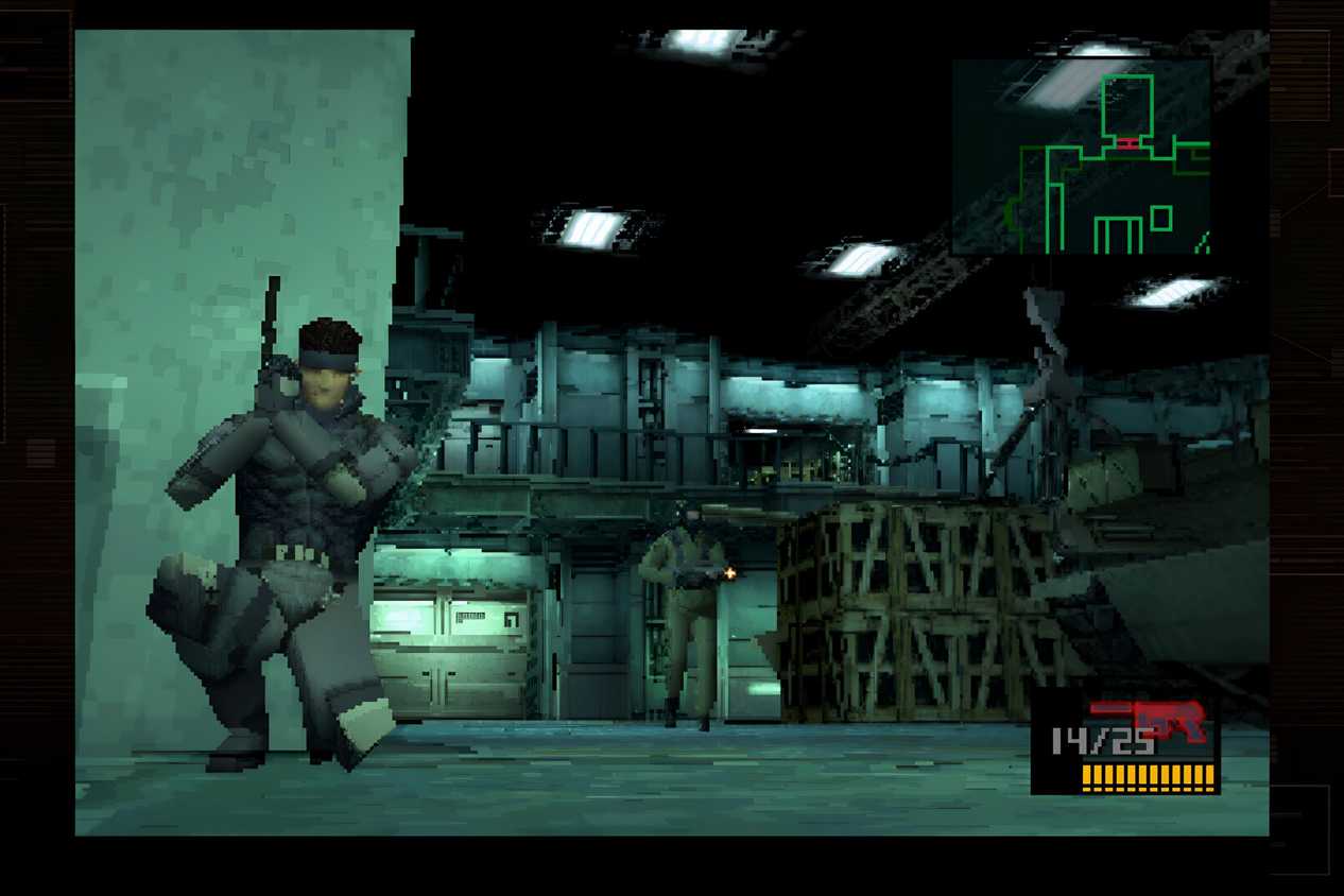An image from the 1998 game Metal Gear Solid.