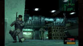An image from the 1998 game Metal Gear Solid.