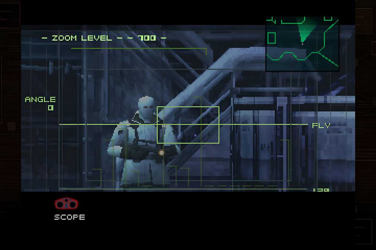 An image from the 1998 game Metal Gear Solid.