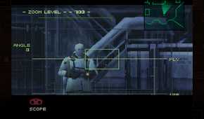 An image from the 1998 game Metal Gear Solid.