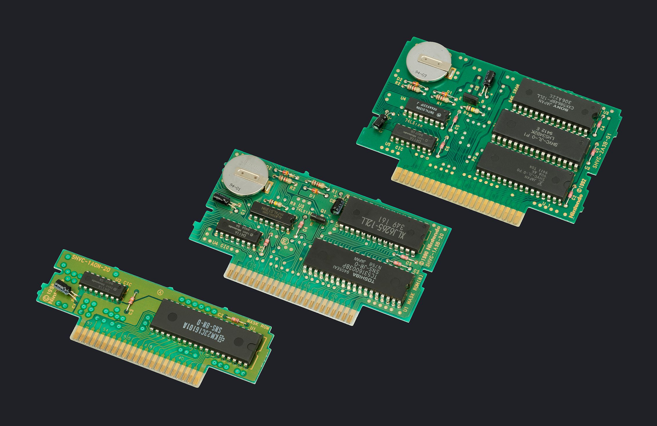 NES game cartridge PCB circuit boards