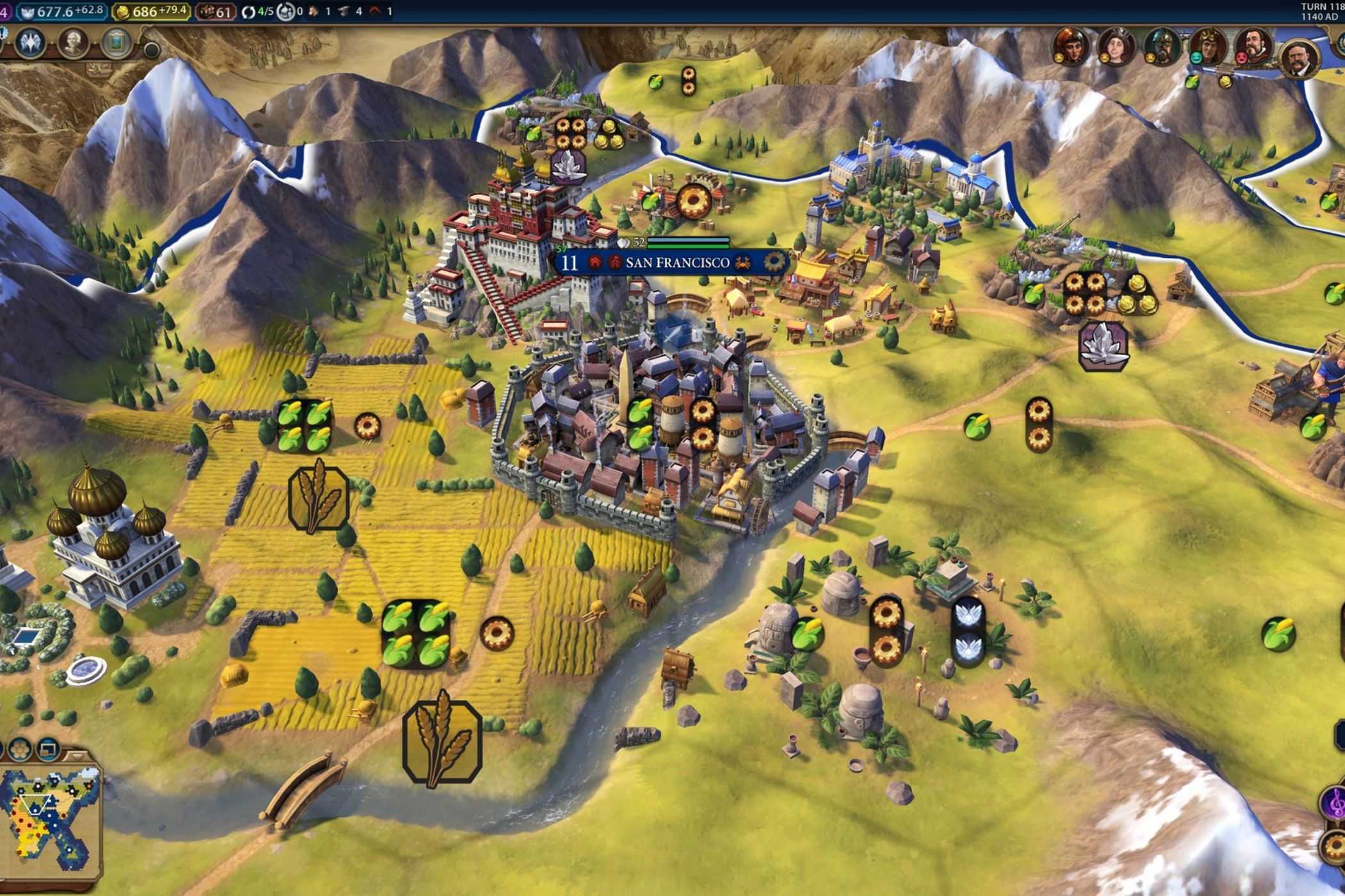 Civilization 6 resources and city