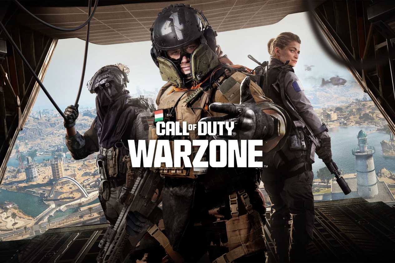 Call of Duty Warzone promo image with soldiers on plane