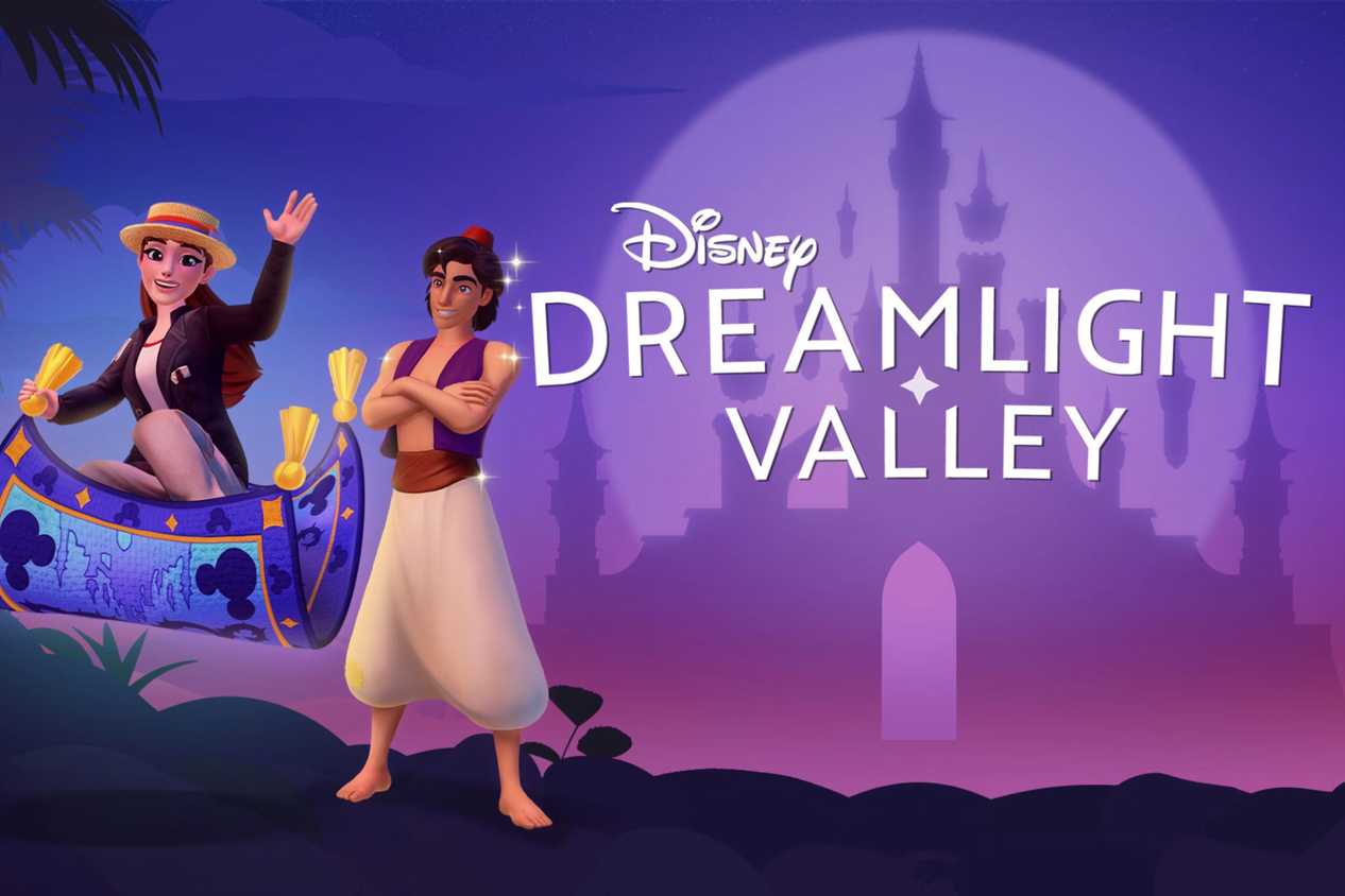 Disney Dreamlight Valley promotional image with Aladdin