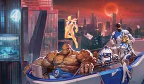 Marvel Rivals promo image with the fantastic four