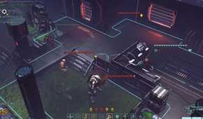 XCOM gameplay units hiding behind cover
