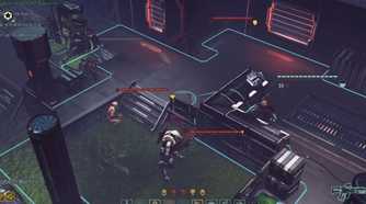 XCOM gameplay units hiding behind cover