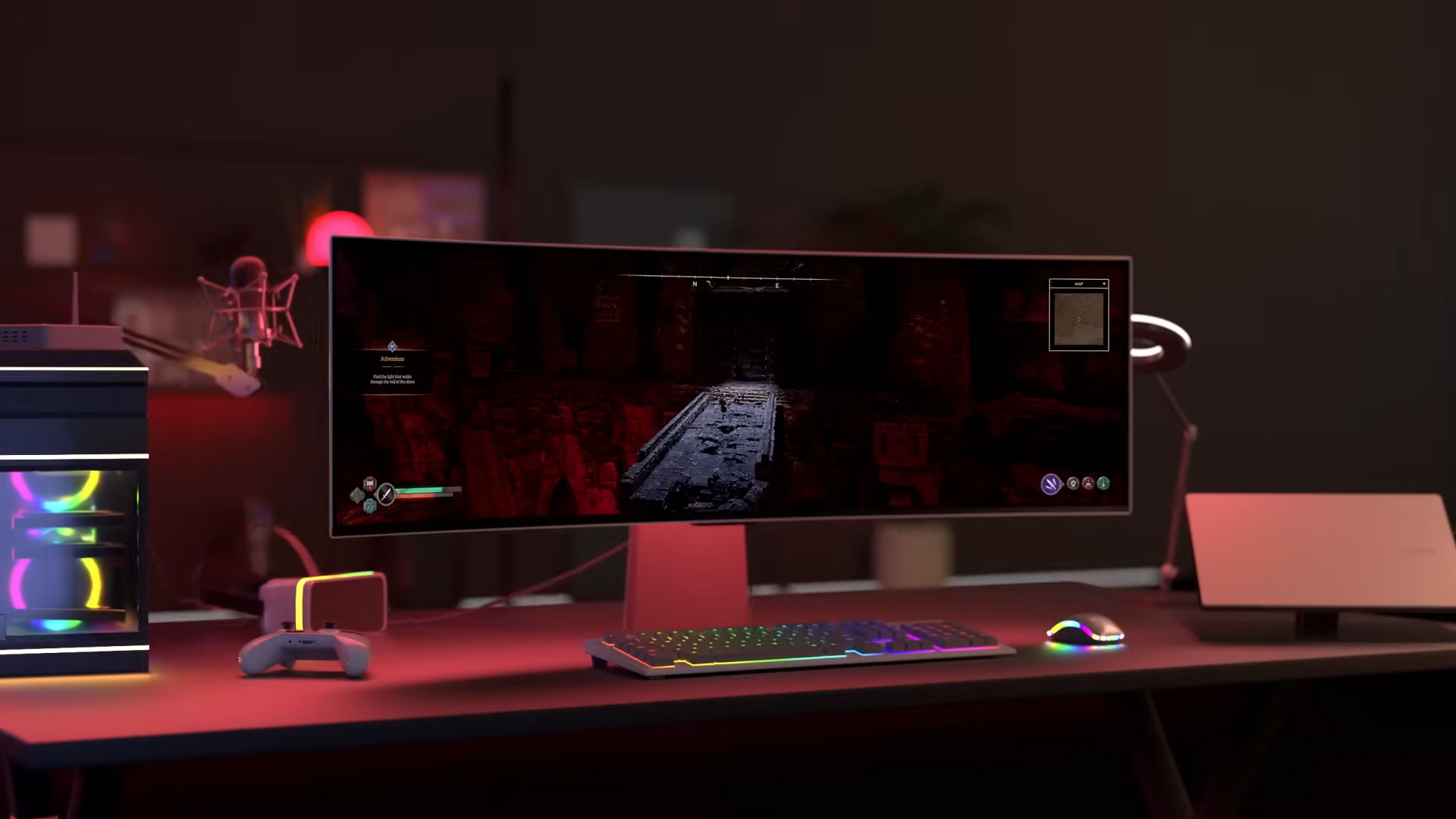 SAMSUNG 49-Inch Odyssey G9 (G95SD) Series QD-OLED G-Sync Compatible Curved Gaming Monitor