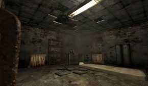 An in-game screenshot from the game Penumbra: Black Plague, showing a dank, musty room with a dirty mattress.