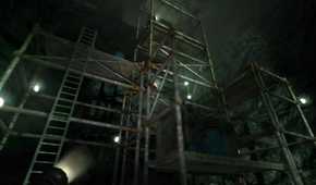 An in-game screenshot from the game Penumbra: Black Plague, showing a scaffolding.