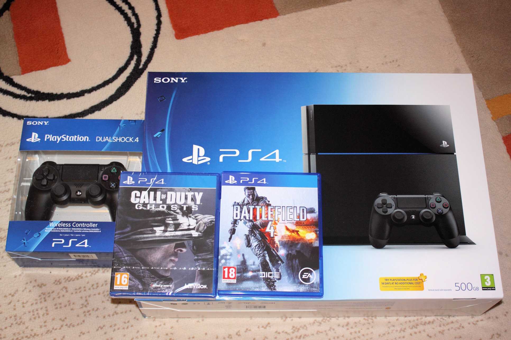 Playstation 4 console with games