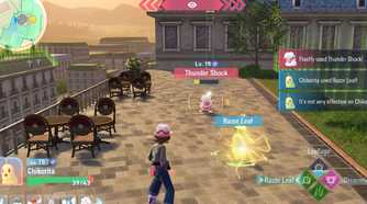 An image of a real-time combat encounter in Pokemon Legends: Z-A.