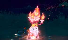 An image from the game Pokemon Scarlet and Violet, showing Crocalor the pokemon.