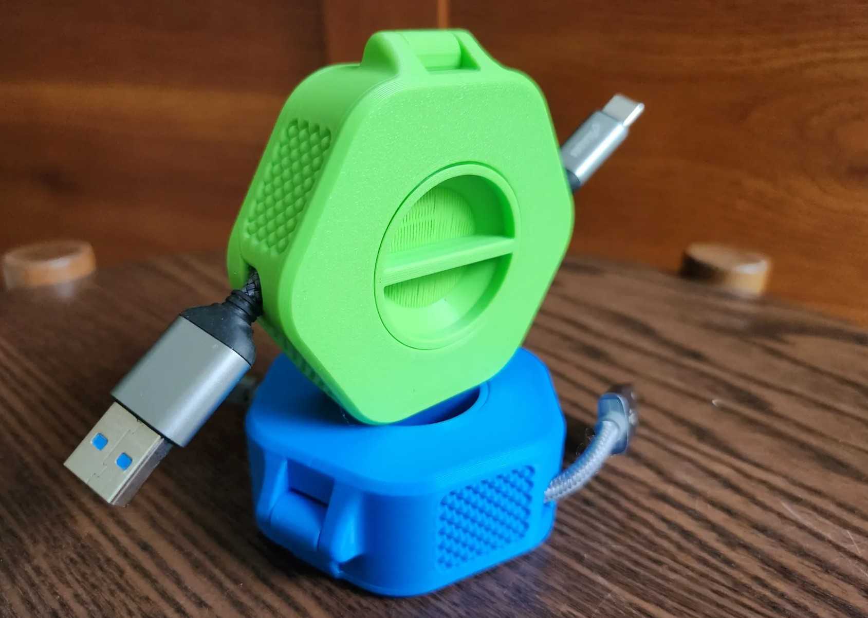 Two cable organizers on top of each other