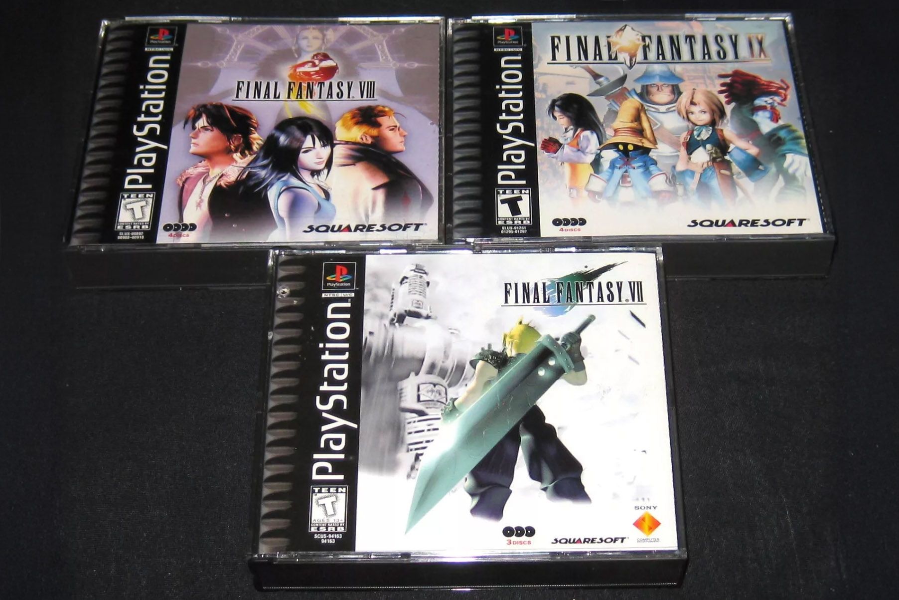 Three Final Fantasy games for the Playstation