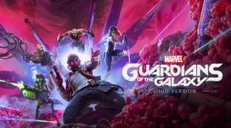 Screenshot from Guardians of the Galaxy cloud version title screen