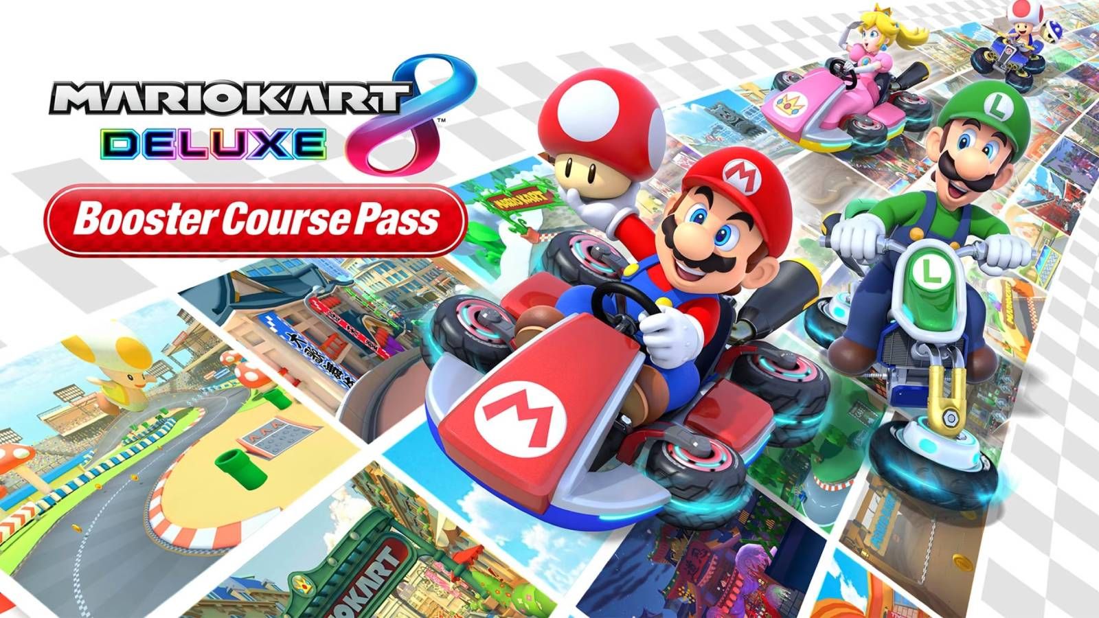 Screenshot from Mario Kart 8 Deluxe of the title screen