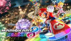 Screenshot from Mario Kart 8 Deluxe of the title screen