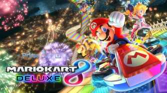 Screenshot from Mario Kart 8 Deluxe of the title screen