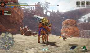 Screenshot from Monster Hunter Rise of the character on a Horse
